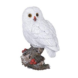 Winter Owl Handmade Art Stone Figurine 18 cm