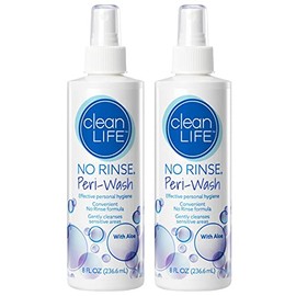 No-Rinse Peri-Wash, 8 fl oz - Soothing, Protecting Perineal Cleanser in a Rinse-Free Formula (Pack of 2)