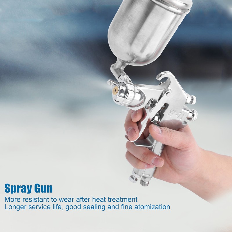 Spray Gun Set Upper Pot Gravity Feed Paint 1.8mm Fluid