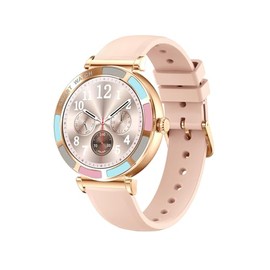 Trevi T-FIT 245L Smart Watch with Wireless Call Function, Full Touch Display, 1.27 Inches, Sleep Monitor, Steps, Heart Rate, Movement, Call Notifications and Social Messages, Pink