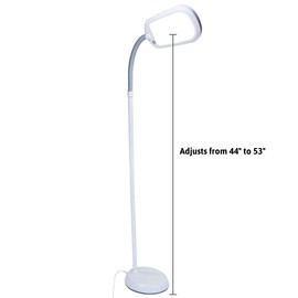 HomeConcept Slim Design LED Bright Reader Natural Daylight Full Spectrum Floor Lamp Grey