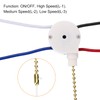 sourcing map Ceiling Fan Switch 3 Speed 4 Wire, ZE-208S