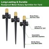 FANHAO 3-Pack Heavy-Duty Metal Lawn Sprinkler with Spike Base, 360°