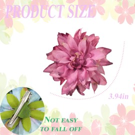 5 PCS Hawaiian Flower Hair Clips for Women Tianzhu Chrysanthemum Flower Hibiscus Hair Barrettes Hawaiian Artificial Accessories for Vacation Beach Party Boho Clips for Girls Wedding