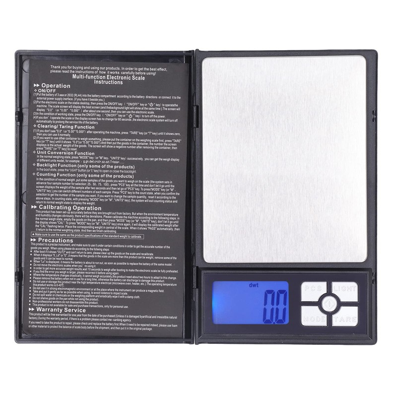 Gram Scale Digital Display Food Kitchen Weight 2000g Range 0.1G