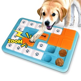 YETEE Interactive Dog Puzzle Feeder, Treat Dispenser Dog Puzzle Toys with Squeaker & Non-Slip, Slow Feeder Bowl for Mental Enrichment, IQ Training & Anxiety Relief (Style 2)