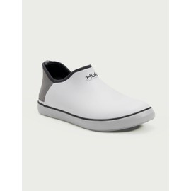 HUK Men's Rogue Wave Waterproof Fishing Shoes with Superior Traction & Comfortable EVA Footbed Rain Boot, White, 11