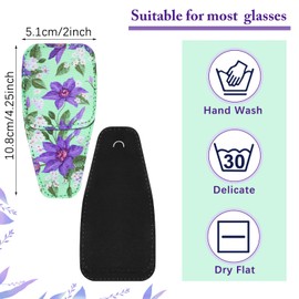 Sosation 10 Pcs Eye Patches for Adult Left Right Eye, Eyepatch for Glasses, Mixed Styles (Flower Style)