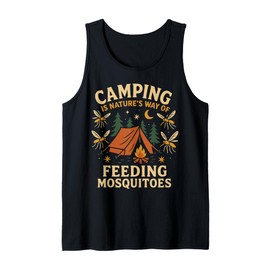 Tent Camping Vintage Camping is Natures Way of Feeding Tank Top