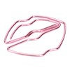 100pcs Paper Clips Portable Purple Lip Shape Rustproof Electroplated Metal