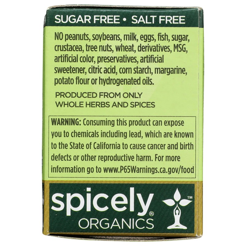 Spicely Organic Chili Powder 0.45 Ounce ecoBox Certified Gluten Free