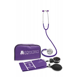 Kit Baumanómetro Aneroide + Estetoscopio Dúplex De Lujo (Morado)