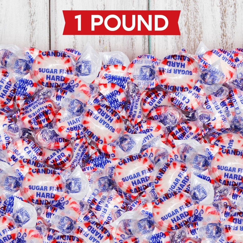 Sugar Free Starlight Peppermint Hard Candy 1 Pound - Approx.