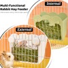 MdakeGo Rabbit Hay Feeder, Hanging Rabbit Hay Feeder Rack for