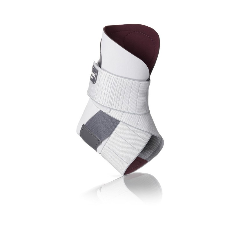 Push-Bandage med Aequi Flex Knöchelbandage bietet Unterstützung, Links, Grau/Weiß, Größe