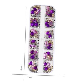 WOONEKY Nail Beauty Accessories 5pcs Rivet Pearl Rhinestones Set Manicure Set Nail Gems Perfect for DIY Manicure