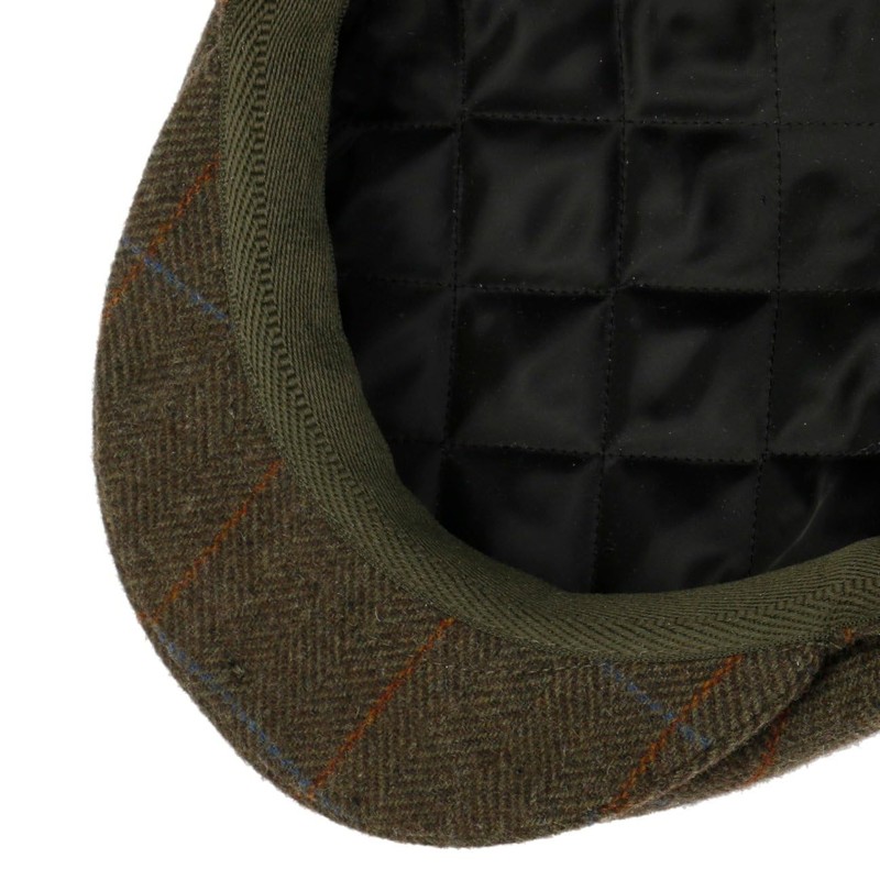 Lipodo Men's Flatcap with Checked Pattern, Lined Wool, Size 49