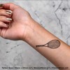 Azeeda 4 x 'Tennisschläger' Temporäre Tattoos - Wasserfest, Hautfreundlich &