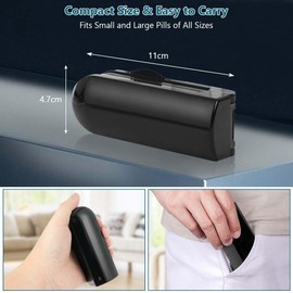 AOGOE Multiple Pill Cutter, Adjustable Pill Splitter for Small and Large Pills, Cutting & Storage 2 in 1 Tablet Pill Dispenser, Tablet Splitter with Blade Guard, Pill Cutter for Elderly, Dog, Cat, Pet