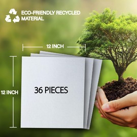 36 Packs 12x12 Inch Corrugated Cardboard Sheets, Premium White Corrugated Cardboard Divider Inserts Bulk Flat for Shipping, Mailing, DIY Décor and Crafts.