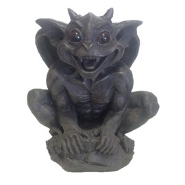 Gargiggles Father Boris Gargoyle Solar Light Up Eyed Garden and Home Decor Statue