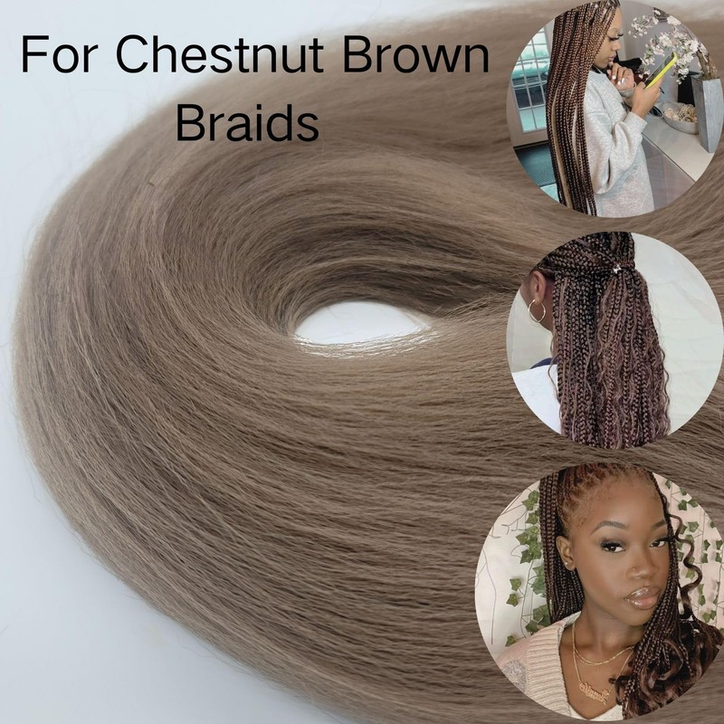 Chestnut Brown Braiding Hair Pre stretched Braiding Hair Extensions