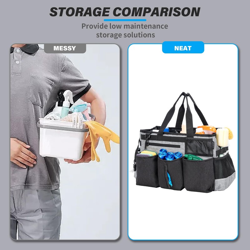 IBVIVIC Wearable Cleaning Caddy Bag for Cleaning Supplies,Large Capacity Cleaning