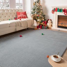 Przemy Washable Area Rug for Living Room Bedroom, 6x9 Feet Grey Memory Foam Rug, Super Soft Modern Indoor Carpet for Kids Room Girls Boys Dorm Nursery Decor Mat