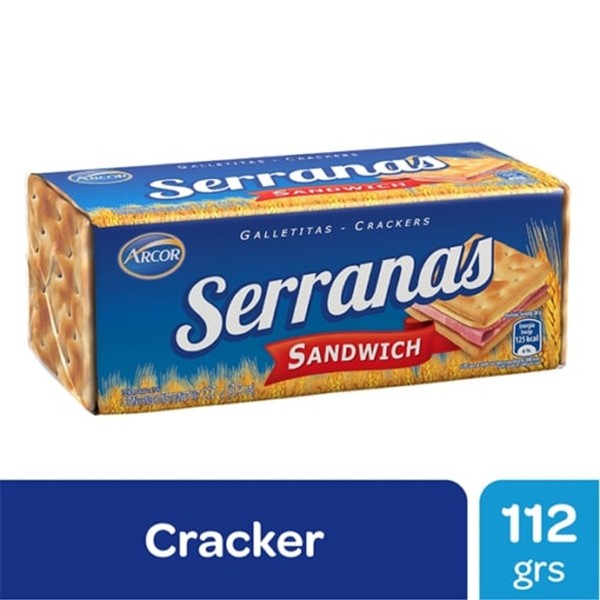 Serranas Galletitas de Agua Sandwich Classic Crackers by Arcor, 112 g / 3.95 oz (pack of 3)