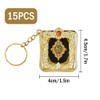Kellegour 15 Pieces Muslim Hanging Key Chain,Muslim Keychain,Muslim Decoration Keyring,Koran