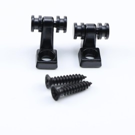 OVSAL 2 PCS Stainless Steel Roller String Retainer for Electric Guitar String Tree String Guide Roller String Trees for Tele Telecaster Start Stratocaster Electric Guitar String Parts EM-Black