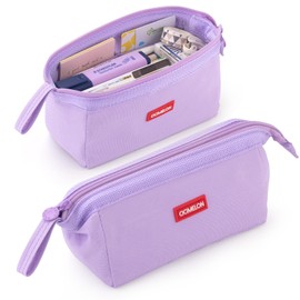 CICIMELON Pencil Case Large Capacity Pouch Pen Bag for School Teen Girl Boy Men Women (Purple)