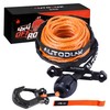 1/4" x 50ft Synthetic Winch Rope Kit with Protective Sleeve+Winch