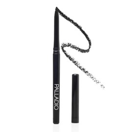 Palladio Delineador de Ojos Retráctil Resistente al Agua, Color Enriquecido Pigmentado y Lápiz de Ojos Cremoso, Fácil de Deslizar y Girar, Aplicación Duradera a Prueba de Manchas, Pure Black