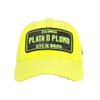 Plata o Plomo Neon Yellow and Rhinestone Black Baseball Cap