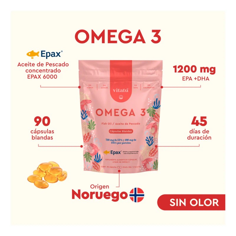 Vitatú | Omega 3 De Salmón Noruego Sin Sabor