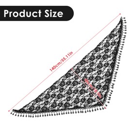 Classicseali Catholic Veils for Women Mass,Catholic Veil, Elegant Black Lace Rose Pattern Triangle Scarf, Perfect Mantilla Veils Catholics for Worship and Fashion