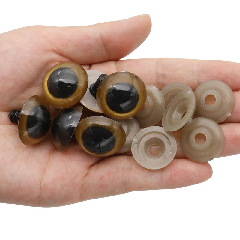 40Pcs 22mm Large Golden Color Plastic Safety Eyes Craft Safety