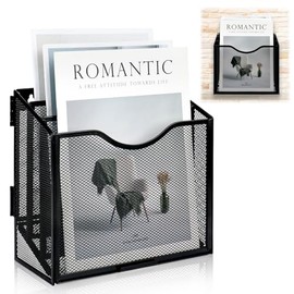 Carpeta vertical triple de 9.8 pulgadas, soporte para revistas, soporte de pared y escritorio, organizador de escritorio vertical de 3 niveles, organi