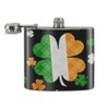 St. Patrick's Day Irish Flag Shamrock Stainless Steel 5oz Hip