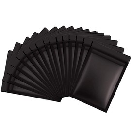 Techson 100 PCS Resealable Smell Proof Bags, Ziplock Foil Bags, Aluminum Pouches for Party Favor Food Storage Bag (Black, 4 x 6 inches)