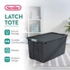 Sterilite 4 Pack 45 Gallon Wheeled Latch Tote, Stackable Plastic