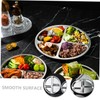 Ciieeo Stainless Steel Divided Plate Portion Control Plate for Adults