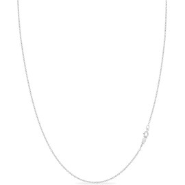 KEZEF 1mm 925 Sterling Silver Necklace for Women | 16-36 inch long Silver, 18k Gold, Rose Gold Necklaces for Women - Made In Italy Real Cable Chain Jewelry | Dainty cadena de plata s925 para mujer