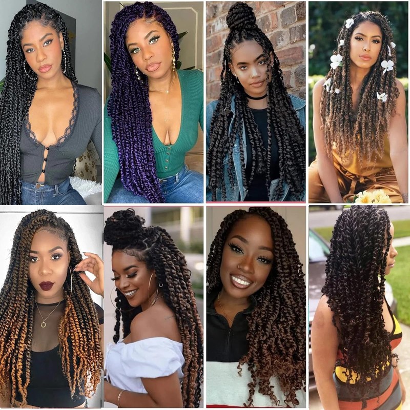 8 Pack Passion Twist Crochet Hair Passion Twist Hair Curly