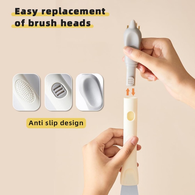 OKEMISS Multifunctional 3 in 1 Double Head Cleaning Brush Scraper