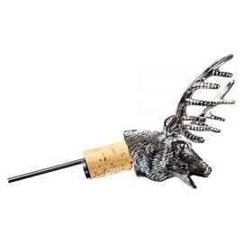The Just Slate Company, Stainless Steel and Cork Stag Wine Pourer