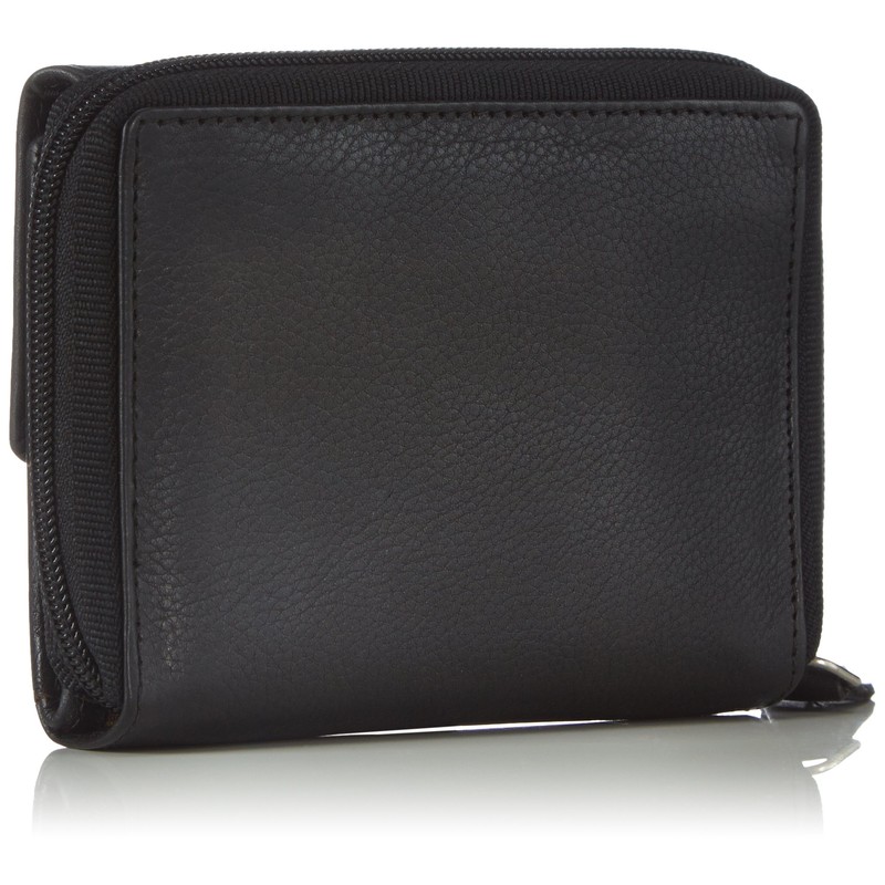 Bruno Banani Womens Reißverschluß-Damenbörse Wallets Black Size: 12x10x3