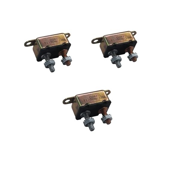 ZOOKOTO ZOOKOTO 3pcs 12V 50A Auto Circuit Breaker Automatic Reset