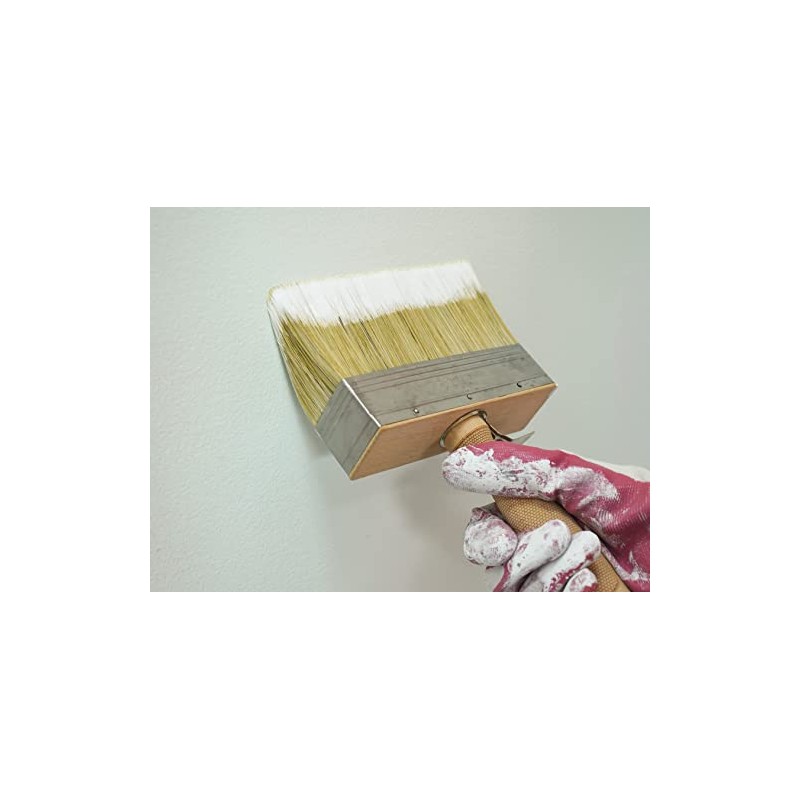 ROLLINGDOG Limewash Brush - 5.5" Deck Stain Brush Wood Handle
